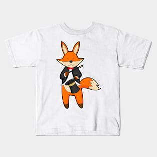 Fox as Magician with Magic wand & Hat Kids T-Shirt